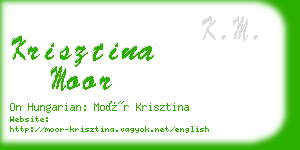 krisztina moor business card